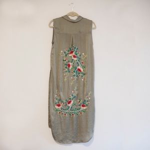 Zara Satin Embroidered Tunic
